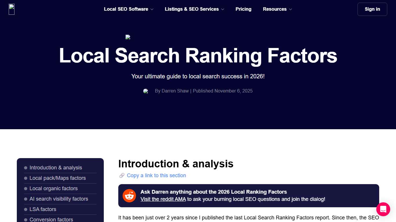 Whitespark's Official 2026 Local Search Ranking Factors Report: Your ultimate guide to local SEO success in 2026!